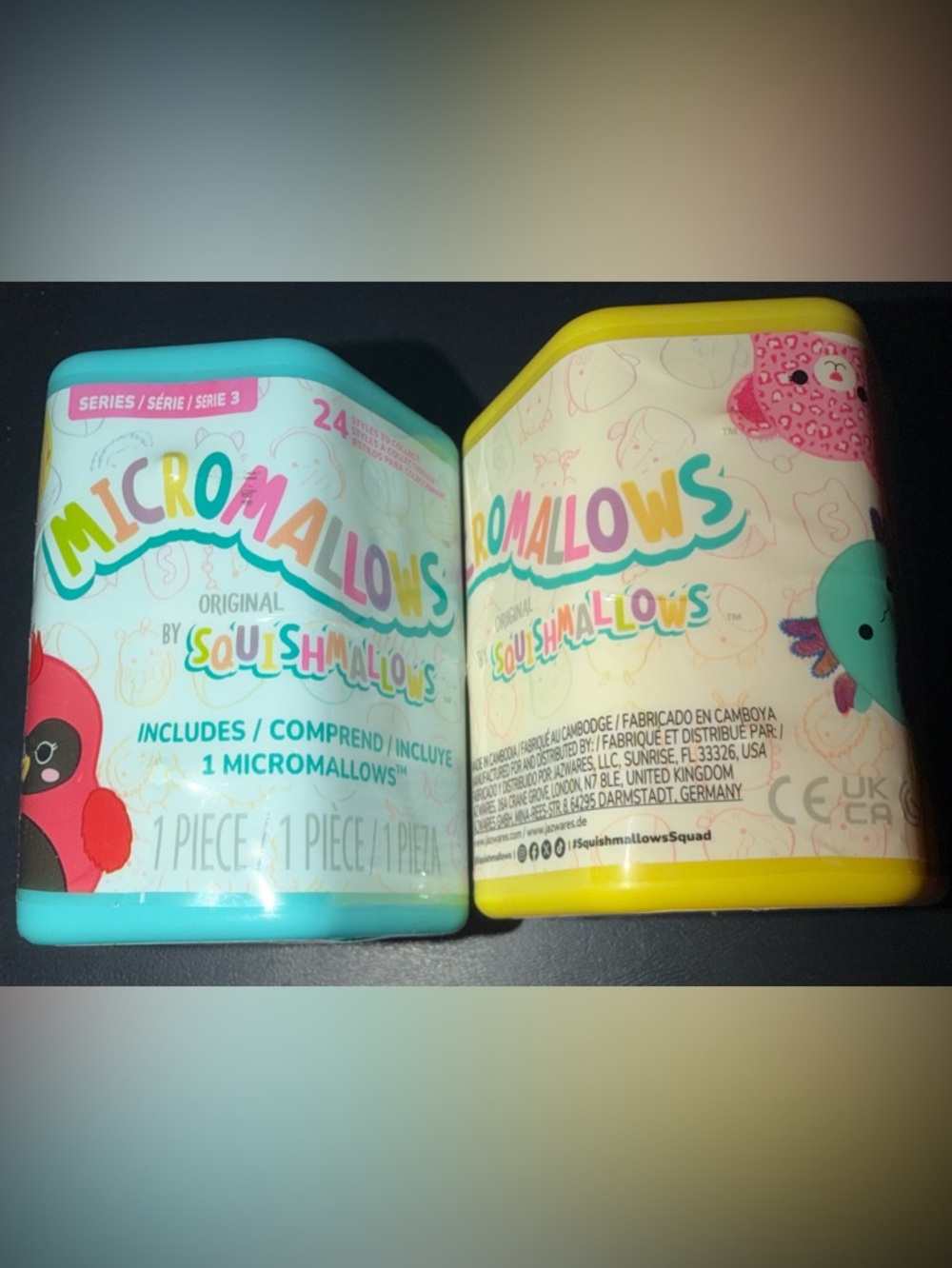 Squishmallows Micromallows Collectible Tin - Yellow & Teal Accents